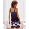 image:imageEkouaer Womens Nightgown Vneck Chemise Sleepwear Lace Nightwear Soft Lingerie for WomenDeep Purple Floral