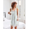image:imageEkouaer Womens Nightgown Vneck Chemise Sleepwear Lace Nightwear Soft Lingerie for WomenFloral Light Green