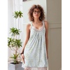 image:imageEkouaer Womens Nightgown Vneck Chemise Sleepwear Lace Nightwear Soft Lingerie for WomenFloral Light Green