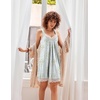 image:imageEkouaer Womens Nightgown Vneck Chemise Sleepwear Lace Nightwear Soft Lingerie for WomenFloral Light Green