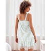 image:imageEkouaer Womens Nightgown Vneck Chemise Sleepwear Lace Nightwear Soft Lingerie for WomenFloral Light Green