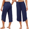 image:imageEkouaer Womens Pajama Pants Capri 2026 Wide Leg Lounge Pj Pants Summer Comfy Drawstring Pajama Bottoms with PocketsNavy