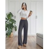 image:imageEkouaer Womens Pajama Pants with Pockets Comfy Casual Wide Leg Yoga Pants Soft Stretch Pajama Bottoms Black SmallDark Grey