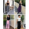 image:imageEkouaer Womens Pajama Pants with Pockets Comfy Casual Wide Leg Yoga Pants Soft Stretch Pajama Bottoms Black SmallHeather Dark Grey
