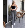 image:imageEkouaer Womens Pajama Pants with Pockets Comfy Casual Wide Leg Yoga Pants Soft Stretch Pajama Bottoms Black SmallHeather Dark Grey