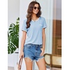 image:imageEkouaer Womens Pajama Set Ribbed Knit Soft Shorts Pjs Summer Sleepwear Two Piece Casual Lounge Sets with Drawstring amp PocketsClear Blue