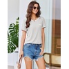 image:imageEkouaer Womens Pajama Set Ribbed Knit Soft Shorts Pjs Summer Sleepwear Two Piece Casual Lounge Sets with Drawstring amp PocketsLight Gray