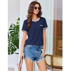 image:imageEkouaer Womens Pajama Set Ribbed Knit Soft Shorts Pjs Summer Sleepwear Two Piece Casual Lounge Sets with Drawstring amp PocketsNavy Blue