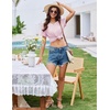 image:imageEkouaer Womens Pajama Set Ribbed Knit Soft Shorts Pjs Summer Sleepwear Two Piece Casual Lounge Sets with Drawstring amp PocketsPink