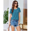 image:imageEkouaer Womens Pajama Set Ribbed Knit Soft Shorts Pjs Summer Sleepwear Two Piece Casual Lounge Sets with Drawstring amp PocketsSlate Teal