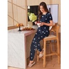image:imageEkouaer Womens Pajama Sets Short Sleeve Lounge Sets for Women Printed Jogger Pajama Set 2 Piece Pj Sets With Pockets SXXLButterfly