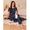 image:imageEkouaer Womens Pajama Sets Short Sleeve Lounge Sets for Women Printed Jogger Pajama Set 2 Piece Pj Sets With Pockets SXXLButterfly
