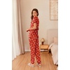 image:imageEkouaer Womens Pajama Sets Short Sleeve Lounge Sets for Women Printed Jogger Pajama Set 2 Piece Pj Sets With Pockets SXXLElk