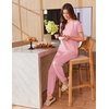 image:imageEkouaer Womens Pajama Sets Short Sleeve Lounge Sets for Women Printed Jogger Pajama Set 2 Piece Pj Sets With Pockets SXXLPink