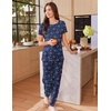 image:imageEkouaer Womens Pajama Sets Short Sleeve Lounge Sets for Women Printed Jogger Pajama Set 2 Piece Pj Sets With Pockets SXXLSun Moon Stars