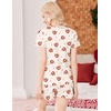 image:imageEkouaer Womens Pajama Sets Short Sleeve Pajamas for Women Sets Soft Lounge Sets Casual V Neck Sleepwear PJSChampagne Christmas Teddy