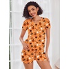 image:imageEkouaer Womens Pajama Sets Short Sleeve Pajamas for Women Sets Soft Lounge Sets Casual V Neck Sleepwear PJSHalloween