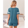 image:imageEkouaer Womens Pajama Sets Short Sleeve Short Sets 2 Piece Sleepwear Soft Lounge Sets with PocketSXXL