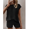 image:imageEkouaer Womens Pajamas Cap Sleeve Knit Lounge Set 2 Piece Soft Pjs Loungewear Sweater Sets