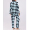 image:imageEkouaer Womens Pajamas Set 2 Piece Button Down Pjs Soft Long Sleeve Top and Pants Sleepwear Set Lounge SetsBblue Plaid