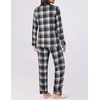 image:imageEkouaer Womens Pajamas Set 2 Piece Button Down Pjs Soft Long Sleeve Top and Pants Sleepwear Set Lounge SetsBgrey Plaid