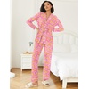 image:imageEkouaer Womens Pajamas Set 2 Piece Button Down Pjs Soft Long Sleeve Top and Pants Sleepwear Set Lounge SetsBig Pink Flowers