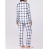 image:imageEkouaer Womens Pajamas Set 2 Piece Button Down Pjs Soft Long Sleeve Top and Pants Sleepwear Set Lounge SetsBlight Blue Plaid