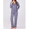 image:imageEkouaer Womens Pajamas Set 2 Piece Button Down Pjs Soft Long Sleeve Top and Pants Sleepwear Set Lounge SetsBpurple Plaid