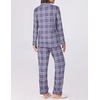 image:imageEkouaer Womens Pajamas Set 2 Piece Button Down Pjs Soft Long Sleeve Top and Pants Sleepwear Set Lounge SetsBpurple Plaid