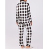 image:imageEkouaer Womens Pajamas Set 2 Piece Button Down Pjs Soft Long Sleeve Top and Pants Sleepwear Set Lounge SetsBwhite Black Plaid