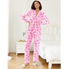 image:imageEkouaer Womens Pajamas Set 2 Piece Button Down Pjs Soft Long Sleeve Top and Pants Sleepwear Set Lounge SetsPink Bow