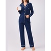 image:imageEkouaer Womens Pajamas Set 2 Piece Button Down Pjs Soft Long Sleeve Top and Pants Sleepwear Set Lounge SetsPolka Dots