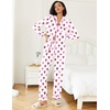 image:imageEkouaer Womens Pajamas Set 2 Piece Button Down Pjs Soft Long Sleeve Top and Pants Sleepwear Set Lounge SetsWhite Hearts