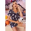 image:imageEkouaer Womens Pajamas Sets Short Sleeve Pjs Two Piece Sleepwear Casual Lounge Sets With PocketsHalloween Skull