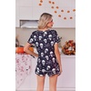 image:imageEkouaer Womens Pajamas Sets Short Sleeve Pjs Two Piece Sleepwear Casual Lounge Sets With PocketsHalloween Skull