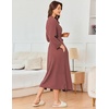 image:imageEkouaer Womens Robe Long Waffle Knit Bathrobe Lightweight Soft Kimono Robes Loungewear SXXLBig Wafflegray Purple