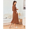 image:imageEkouaer Womens Robe Long Waffle Knit Bathrobe Lightweight Soft Kimono Robes Loungewear SXXLCaramel Colour