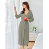 image:imageEkouaer Womens Robe Long Waffle Knit Bathrobe Lightweight Soft Kimono Robes Loungewear SXXLLight Green