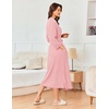 image:imageEkouaer Womens Robe Long Waffle Knit Bathrobe Lightweight Soft Kimono Robes Loungewear SXXLLight Pink
