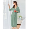 image:imageEkouaer Womens Robe Long Waffle Knit Bathrobe Lightweight Soft Kimono Robes Loungewear SXXLMint Green