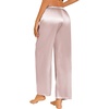 image:imageEkouaer Womens Silk Satin Pajama Pants Casual Loose Lounge Pants Drawstring Elastic Waist Wide Leg Pj Bottoms with PocketsChampagne