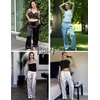 image:imageEkouaer Womens Silk Satin Pajama Pants Soft Loose Lounge Pants Lightweight Elastic Waist Wide Leg Pj Bottoms with PocketsWhite