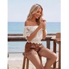 image:imageEkouaer Womens Silk Satin Shorts 2026 Lace Trim Micro Mini Satin Shorts Y2K Casual Pajama Short Summer Lounge ShortsBrown