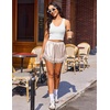 image:imageEkouaer Womens Silk Satin Shorts 2026 Lace Trim Micro Mini Satin Shorts Y2K Casual Pajama Short Summer Lounge ShortsChampagne