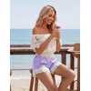 image:imageEkouaer Womens Silk Satin Shorts 2026 Lace Trim Micro Mini Satin Shorts Y2K Casual Pajama Short Summer Lounge ShortsLight Purple
