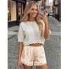 image:imageEkouaer Womens Silk Satin Shorts 2026 Lace Trim Micro Mini Satin Shorts Y2K Casual Pajama Short Summer Lounge ShortsLight Yellow
