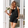 image:imageEkouaer Womens Sleeveless Pajamas Set Casual Sleepwear Soft Pj Sets Tank Top and Shorts 2 Piece Loungewear for Summer SXXLBlack