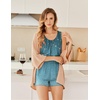 image:imageEkouaer Womens Sleeveless Pajamas Set Casual Sleepwear Soft Pj Sets Tank Top and Shorts 2 Piece Loungewear for Summer SXXLBlue Branches