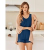 image:imageEkouaer Womens Sleeveless Pajamas Set Casual Sleepwear Soft Pj Sets Tank Top and Shorts 2 Piece Loungewear for Summer SXXLCobalt Blue