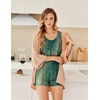 image:imageEkouaer Womens Sleeveless Pajamas Set Casual Sleepwear Soft Pj Sets Tank Top and Shorts 2 Piece Loungewear for Summer SXXLGreen Flower